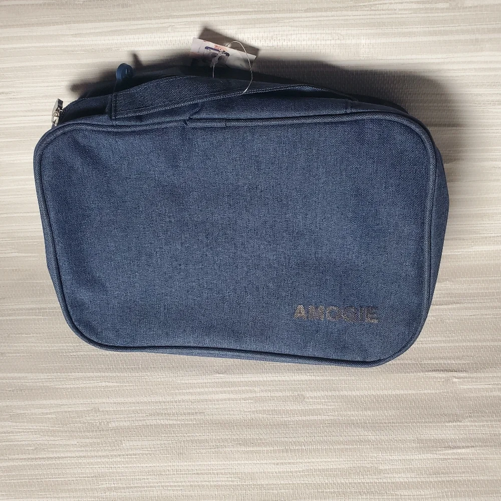 Hanging Travel Makeup And Toiletries Bag for Women and Men Navy Blue NEW